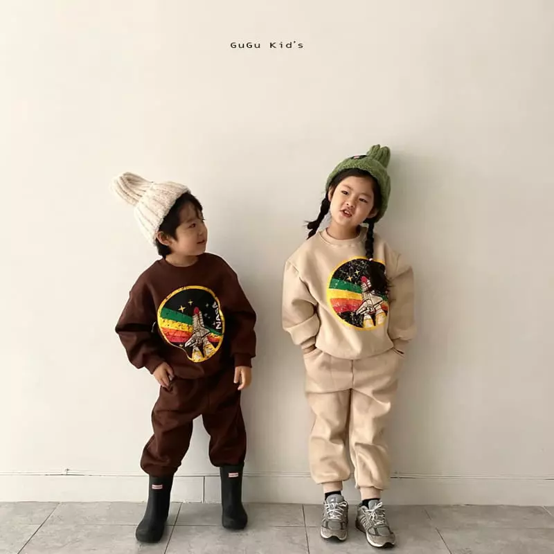 Gugu Kids - Korean Children Fashion - #Kfashion4kids - Nasa Top Bottom Set - 7