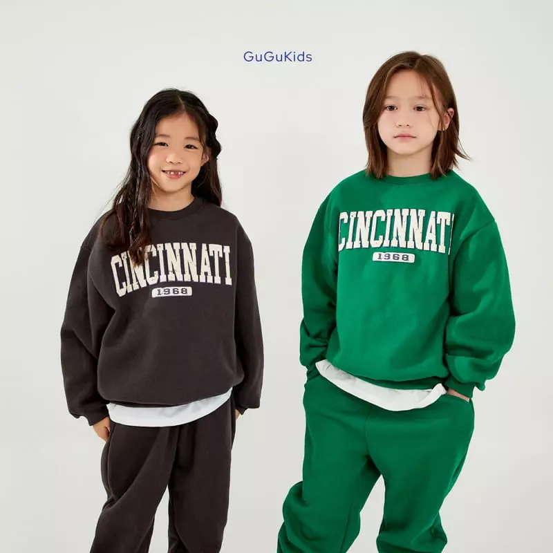 Gugu Kids - Korean Children Fashion - #childofig - Sinine Top Bottom Set - 9