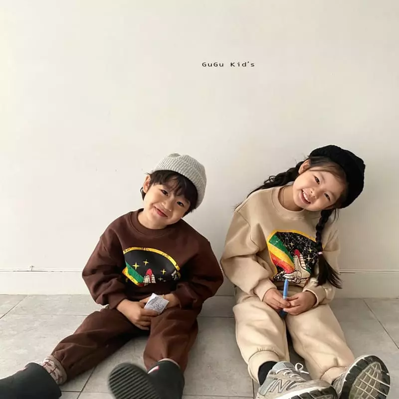 Gugu Kids - Korean Children Fashion - #childofig - Nasa Top Bottom Set - 12