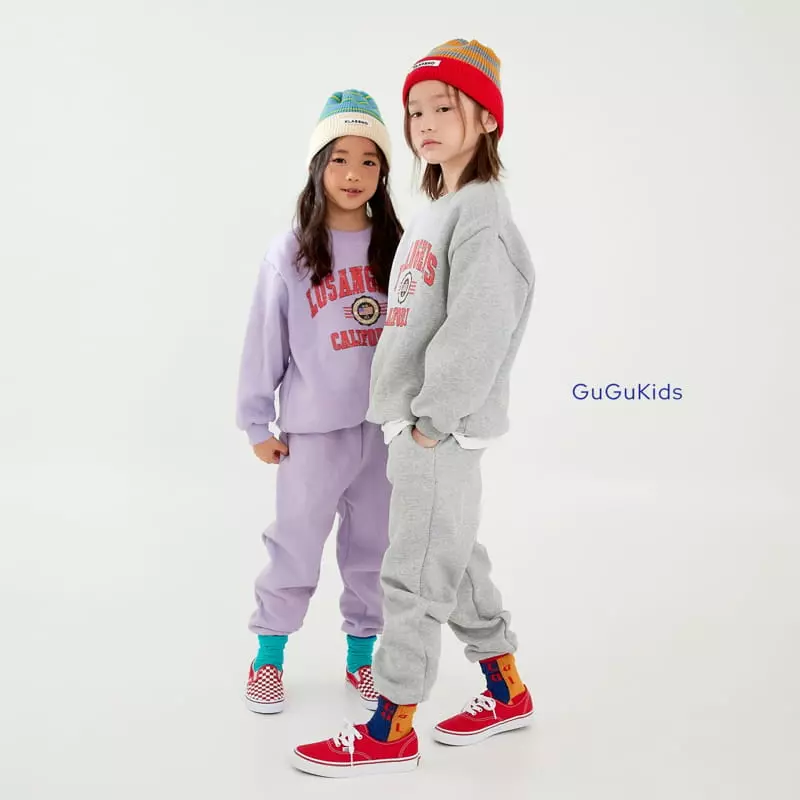 Gugu Kids - Korean Children Fashion - #childofig - Los Angeles Top Bottom Set - 10