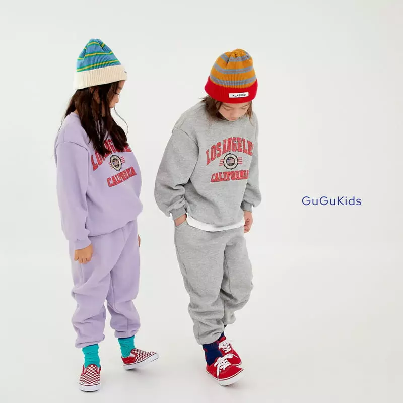 Gugu Kids - Korean Children Fashion - #childofig - Los Angeles Top Bottom Set - 11
