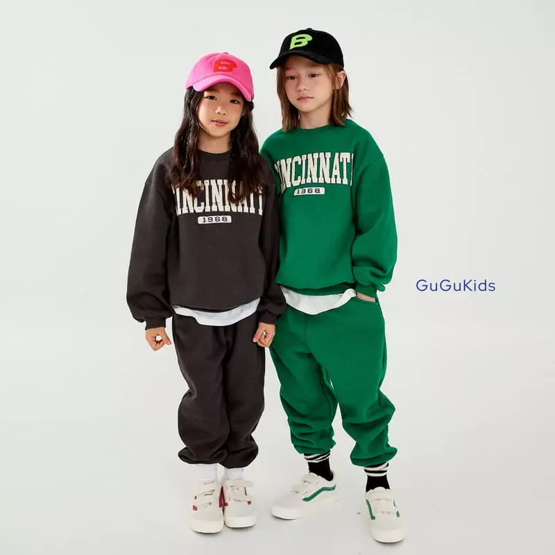 Gugu Kids - Korean Children Fashion - #childrensboutique - Sinine Top Bottom Set - 10