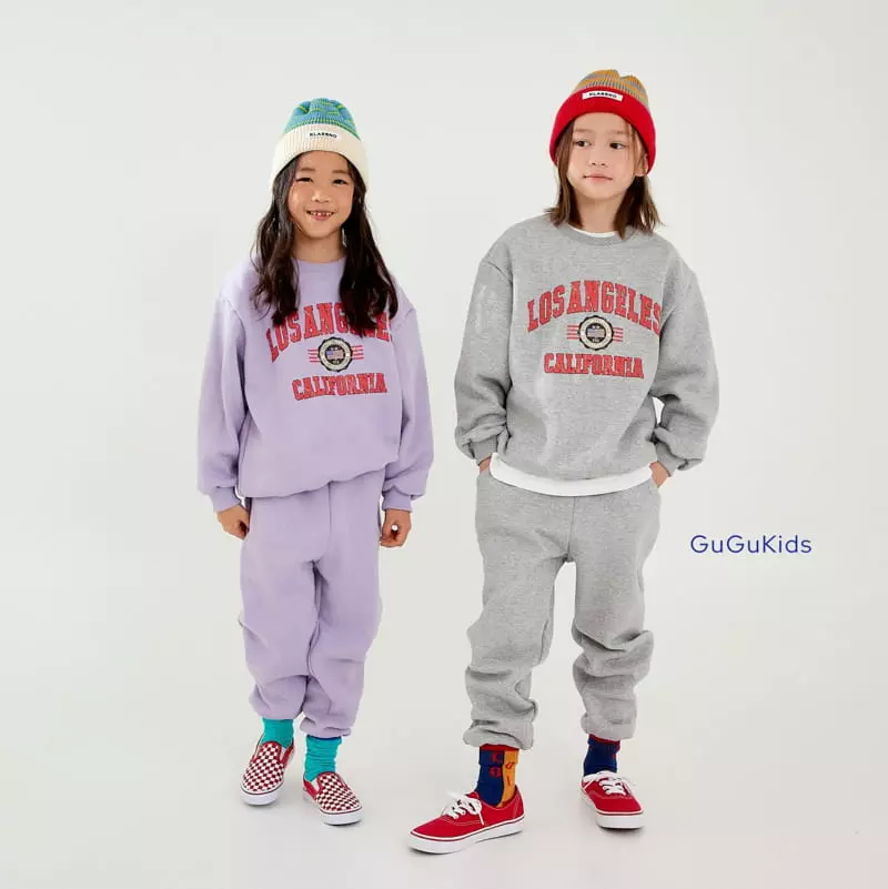 Gugu Kids - Korean Children Fashion - #childrensboutique - Los Angeles Top Bottom Set - 12