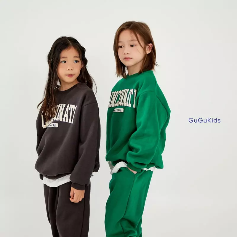 Gugu Kids - Korean Children Fashion - #designkidswear - Sinine Top Bottom Set - 11