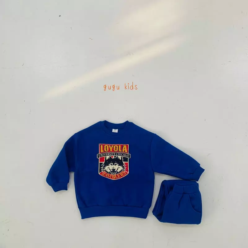 Gugu Kids - Korean Children Fashion - #designkidswear - Wolf Top Bottom Set - 3