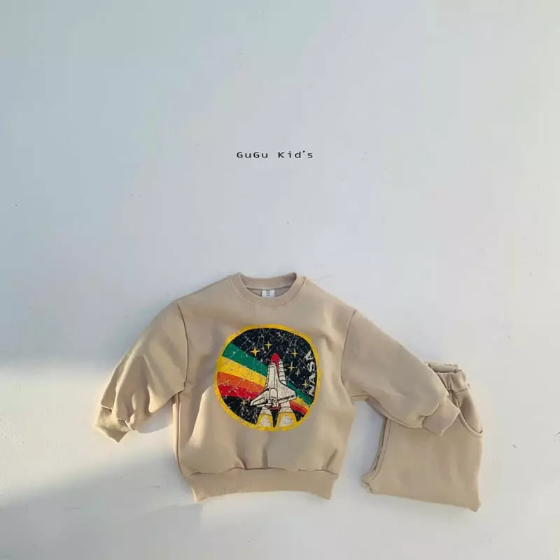 Gugu Kids - Korean Children Fashion - #designkidswear - Nasa Top Bottom Set
