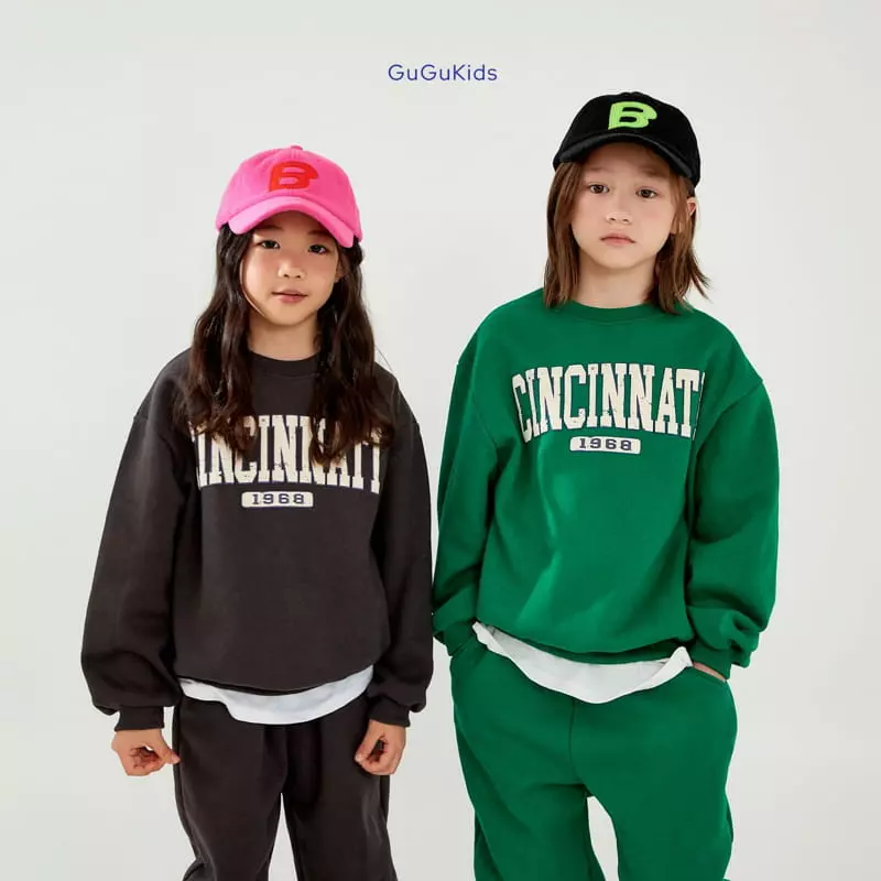 Gugu Kids - Korean Children Fashion - #discoveringself - Sinine Top Bottom Set - 12