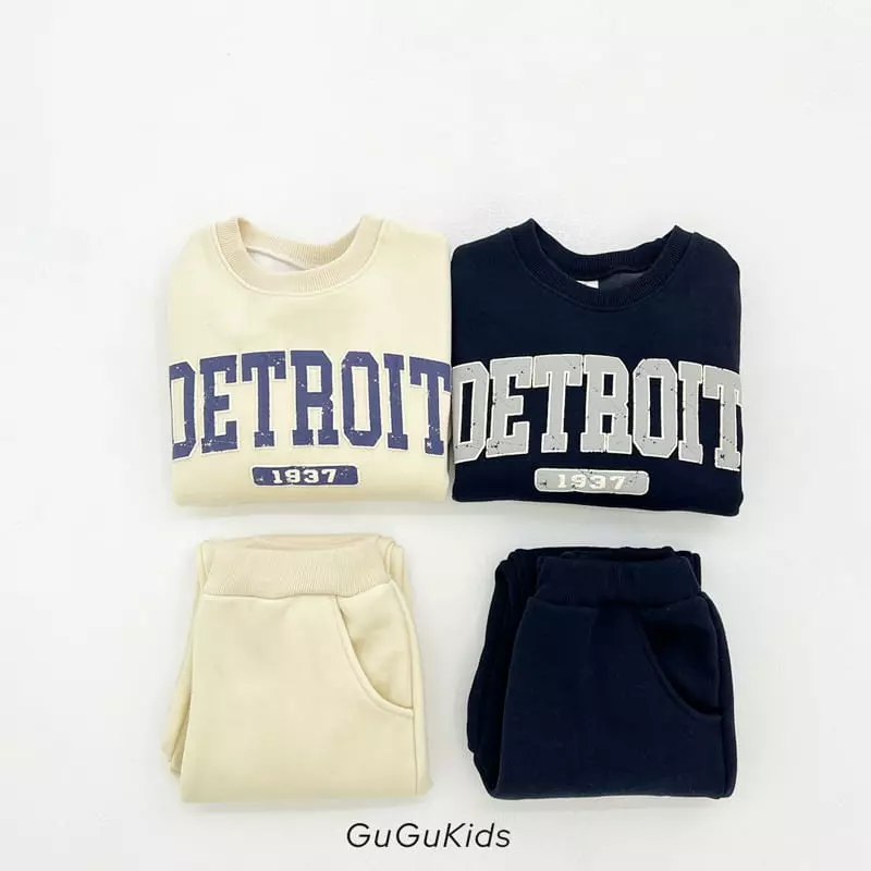 Gugu Kids - Korean Children Fashion - #discoveringself - Detroit Top Bottom Set - 5