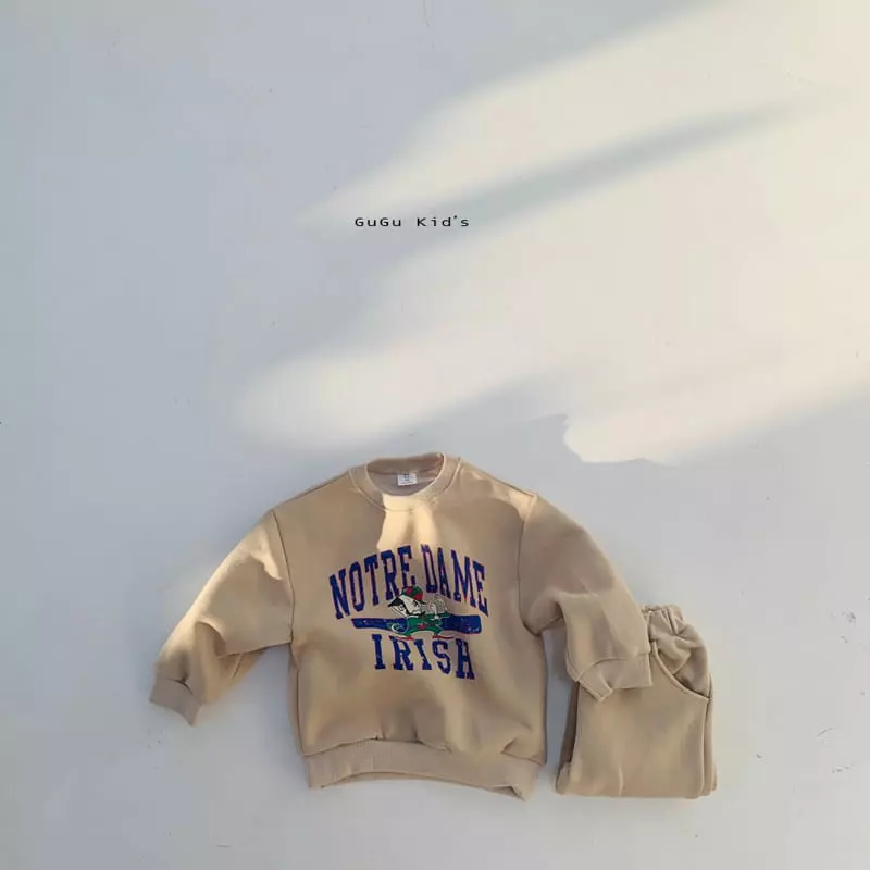 Gugu Kids - Korean Children Fashion - #discoveringself - Notre Dame Top Bottom Set - 3