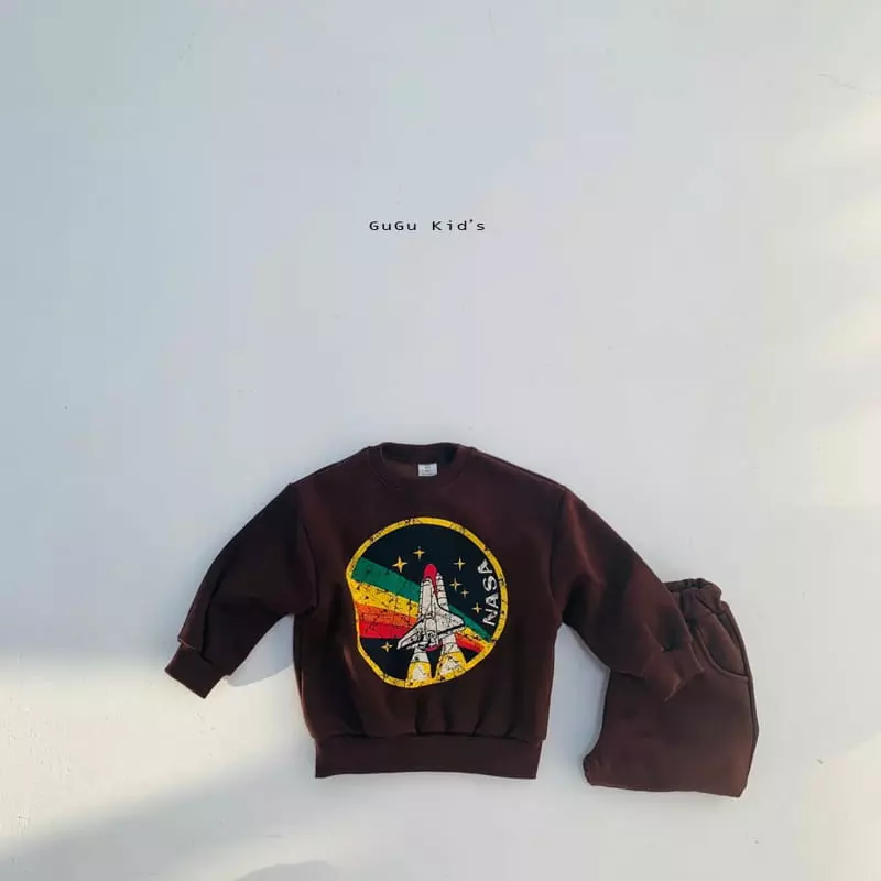 Gugu Kids - Korean Children Fashion - #discoveringself - Nasa Top Bottom Set - 2