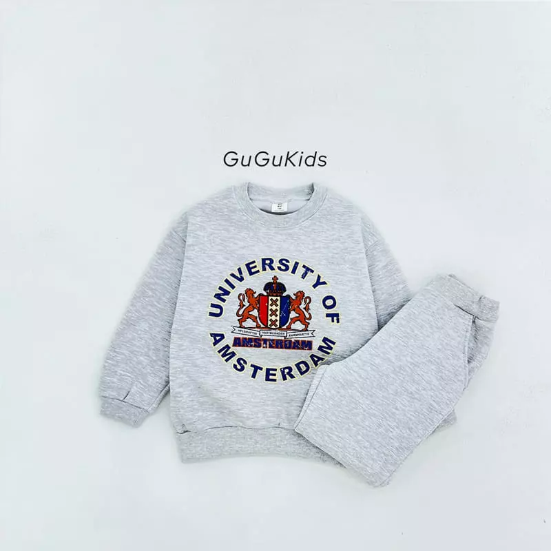 Gugu Kids - Korean Children Fashion - #discoveringself - Amsterdam Top Bottom Set