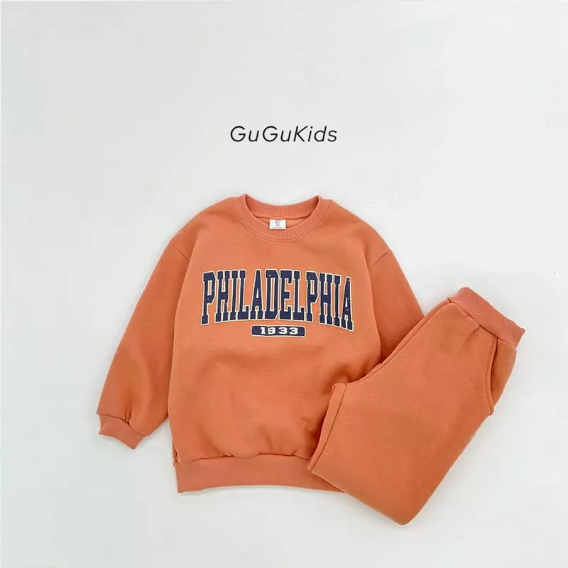 Gugu Kids - Korean Children Fashion - #fashionkids - Philadelphia Top Bottom Set - 2
