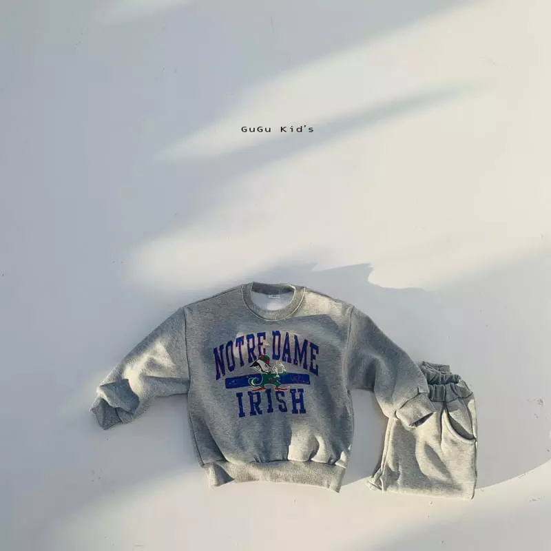Gugu Kids - Korean Children Fashion - #discoveringself - Notre Dame Top Bottom Set - 4