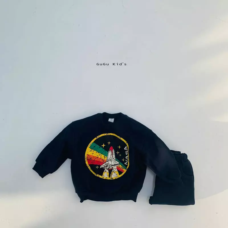 Gugu Kids - Korean Children Fashion - #fashionkids - Nasa Top Bottom Set - 3