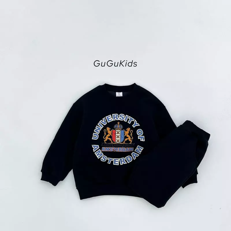 Gugu Kids - Korean Children Fashion - #fashionkids - Amsterdam Top Bottom Set - 2