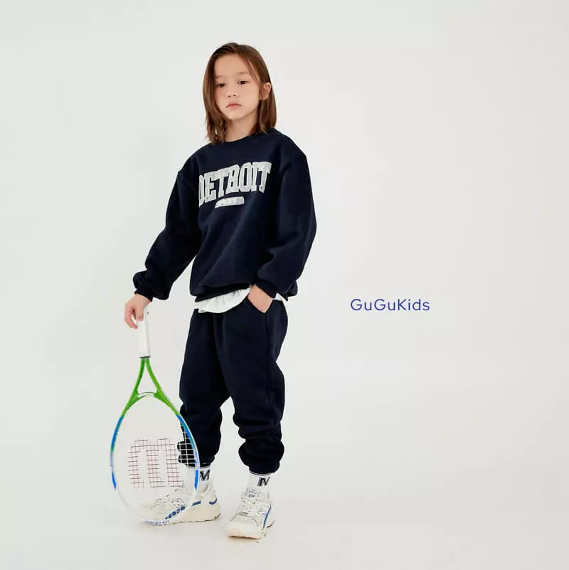 Gugu Kids - Korean Children Fashion - #kidsshorts - Detroit Top Bottom Set - 7