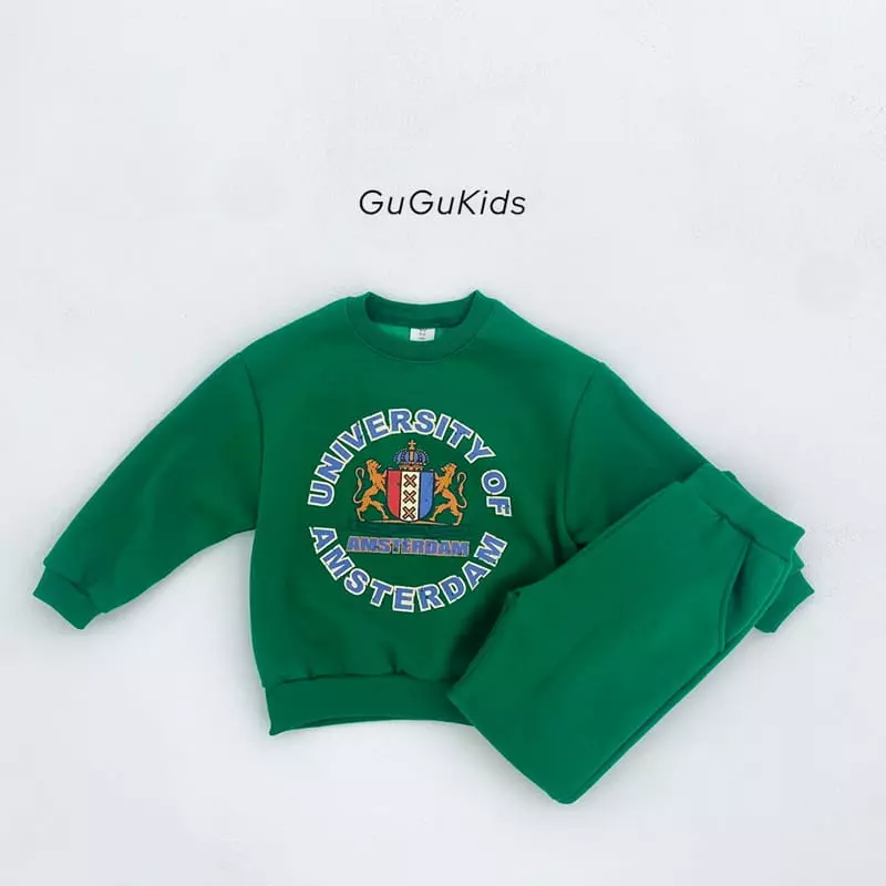Gugu Kids - Korean Children Fashion - #kidsshorts - Amsterdam Top Bottom Set - 3