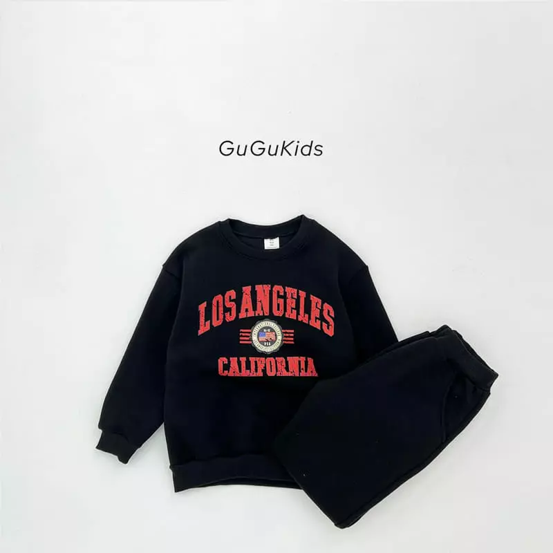 Gugu Kids - Korean Children Fashion - #kidsshorts - Los Angeles Top Bottom Set - 2