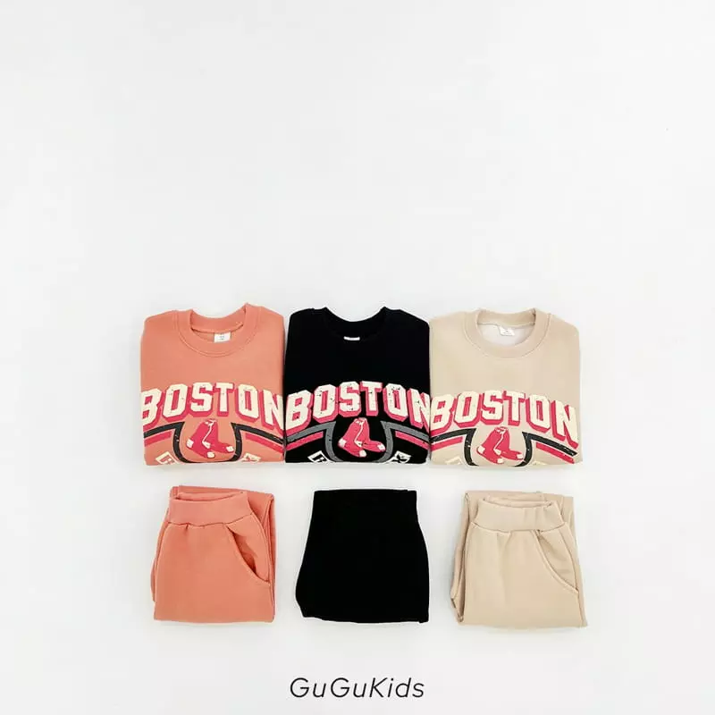 Gugu Kids - Korean Children Fashion - #kidsstore - Boston Top Bottom Set - 10