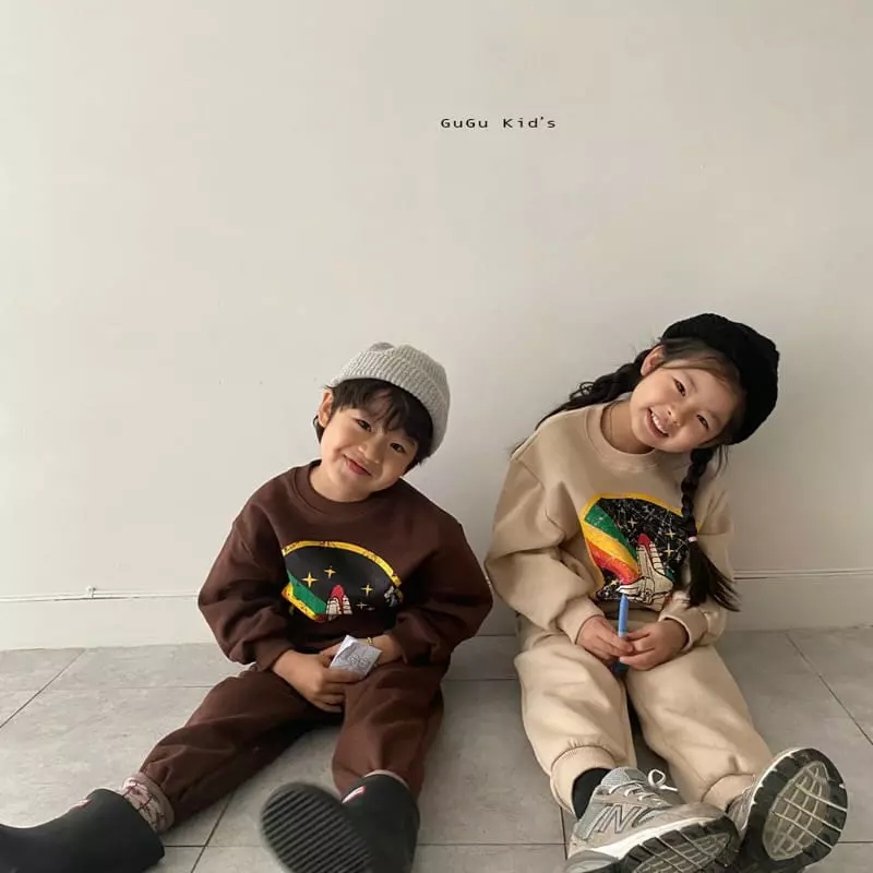 Gugu Kids - Korean Children Fashion - #kidsstore - Nasa Top Bottom Set - 5
