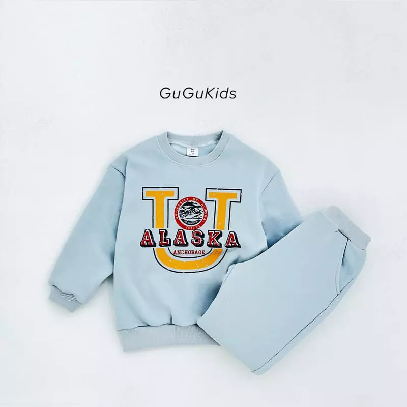 Gugu Kids - Korean Children Fashion - #kidsstore - Alasta Top Bottom Set - 2