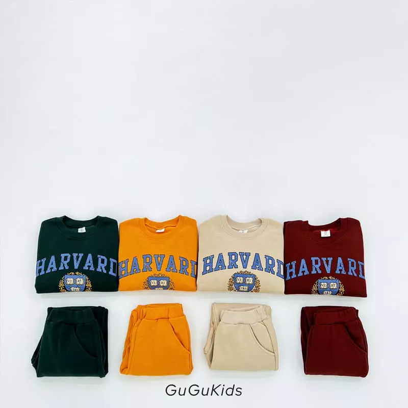 Gugu Kids - Korean Children Fashion - #kidzfashiontrend - Havard Top Bottom Set - 6