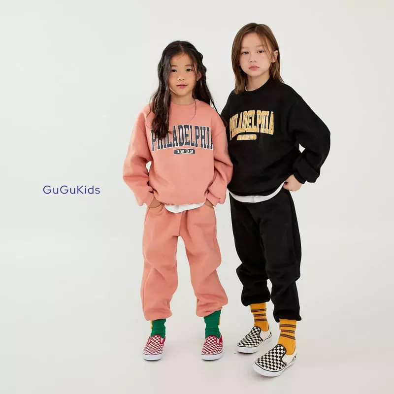Gugu Kids - Korean Children Fashion - #kidzfashiontrend - Philadelphia Top Bottom Set - 5