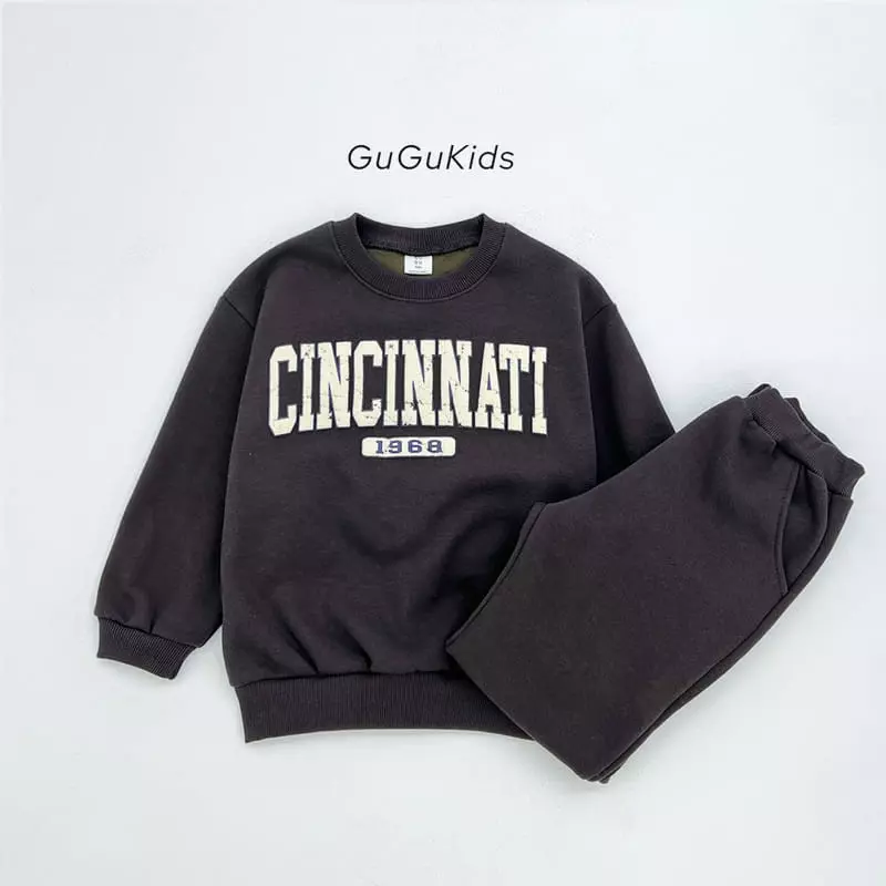 Gugu Kids - Korean Children Fashion - #littlefashionista - Sinine Top Bottom Set - 2