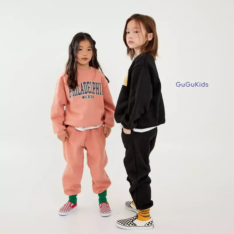Gugu Kids - Korean Children Fashion - #magicofchildhood - Philadelphia Top Bottom Set - 8