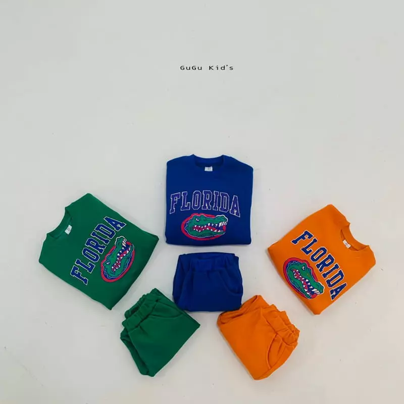Gugu Kids - Korean Children Fashion - #magicofchildhood - Florida Top Bottom Set - 7