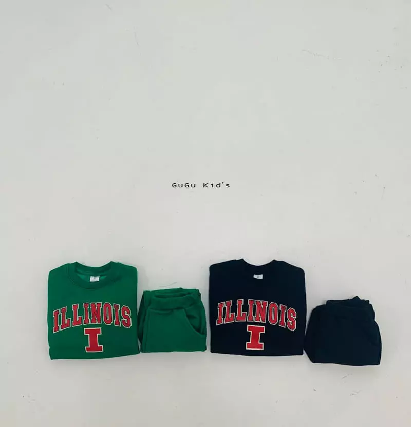 Gugu Kids - Korean Children Fashion - #littlefashionista - Illinoi Top Bottom Set - 4