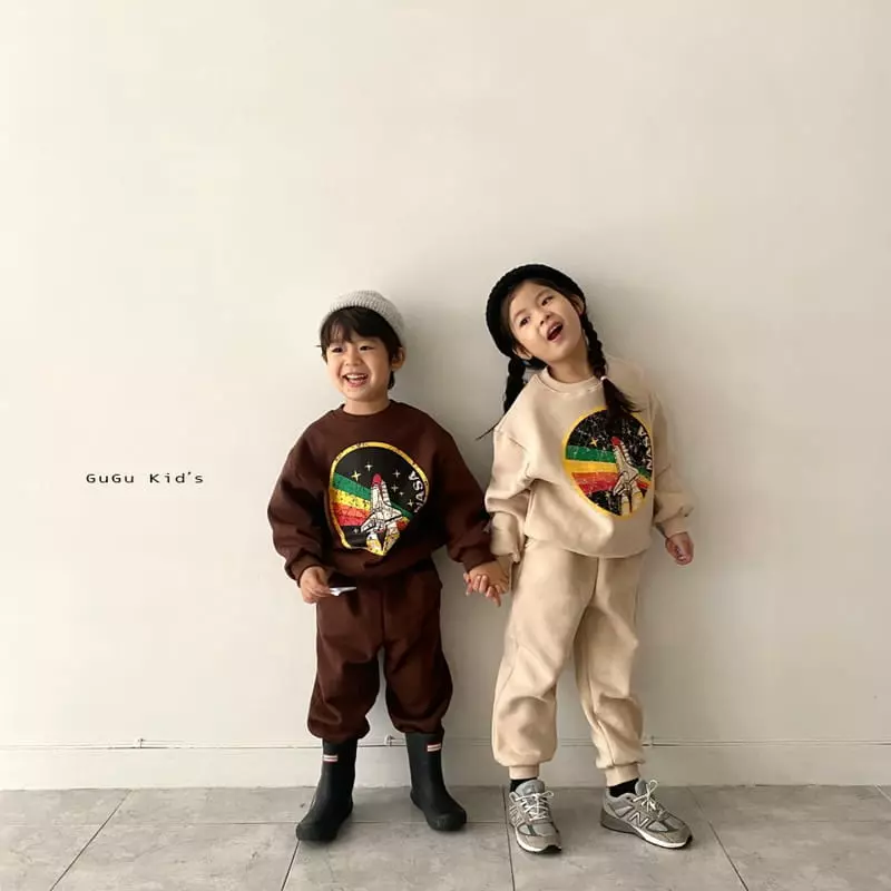 Gugu Kids - Korean Children Fashion - #magicofchildhood - Nasa Top Bottom Set - 9