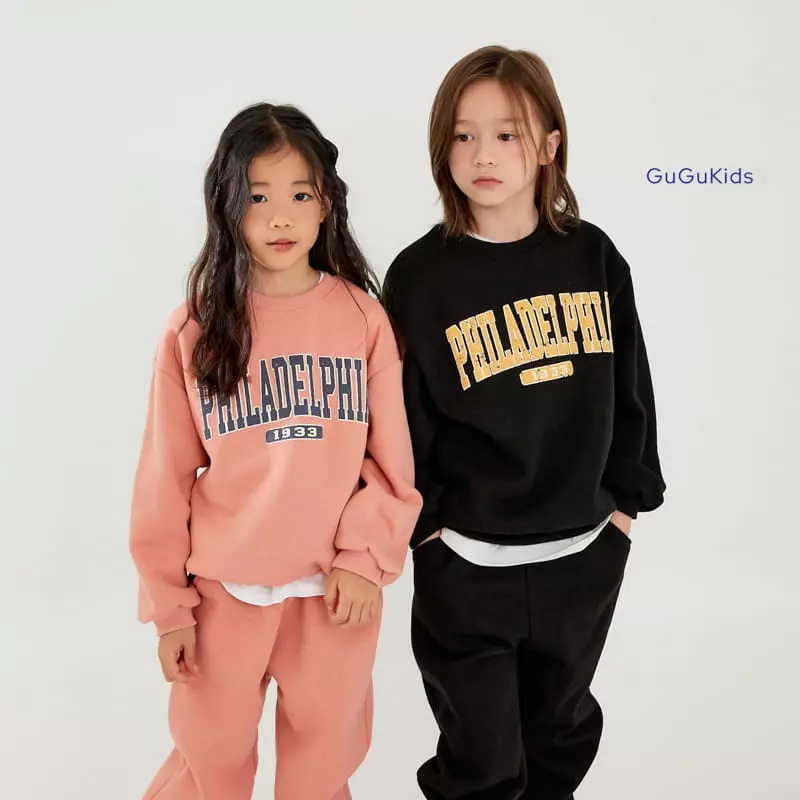 Gugu Kids - Korean Children Fashion - #minifashionista - Philadelphia Top Bottom Set - 9