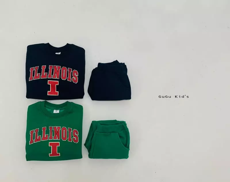 Gugu Kids - Korean Children Fashion - #minifashionista - Illinoi Top Bottom Set - 5
