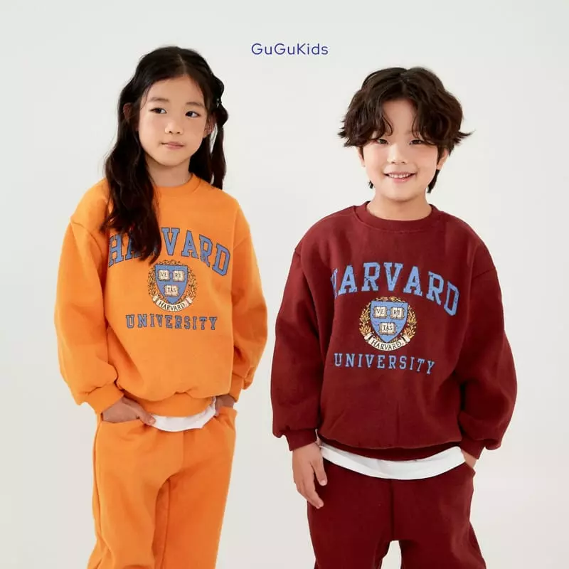 Gugu Kids - Korean Children Fashion - #prettylittlegirls - Havard Top Bottom Set - 11