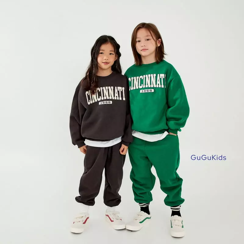 Gugu Kids - Korean Children Fashion - #prettylittlegirls - Sinine Top Bottom Set - 5