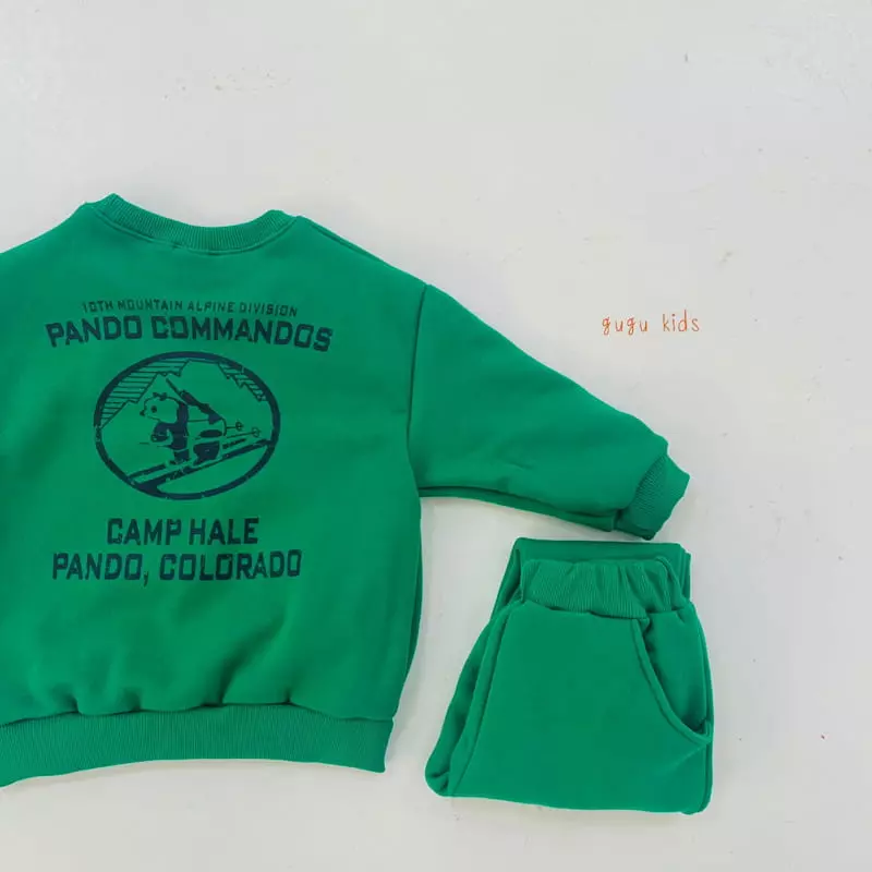 Gugu Kids - Korean Children Fashion - #prettylittlegirls - Skii Panda Top Bottom Set - 3