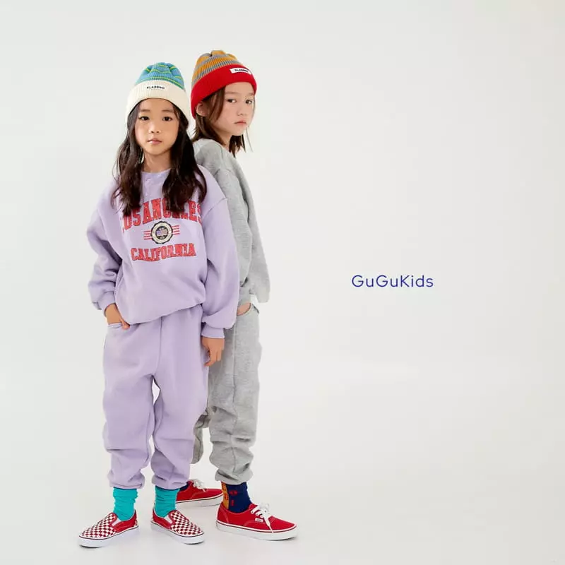 Gugu Kids - Korean Children Fashion - #prettylittlegirls - Los Angeles Top Bottom Set - 9