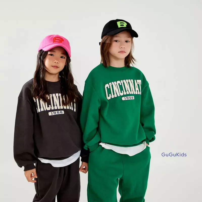 Gugu Kids - Korean Children Fashion - #stylishchildhood - Sinine Top Bottom Set - 8