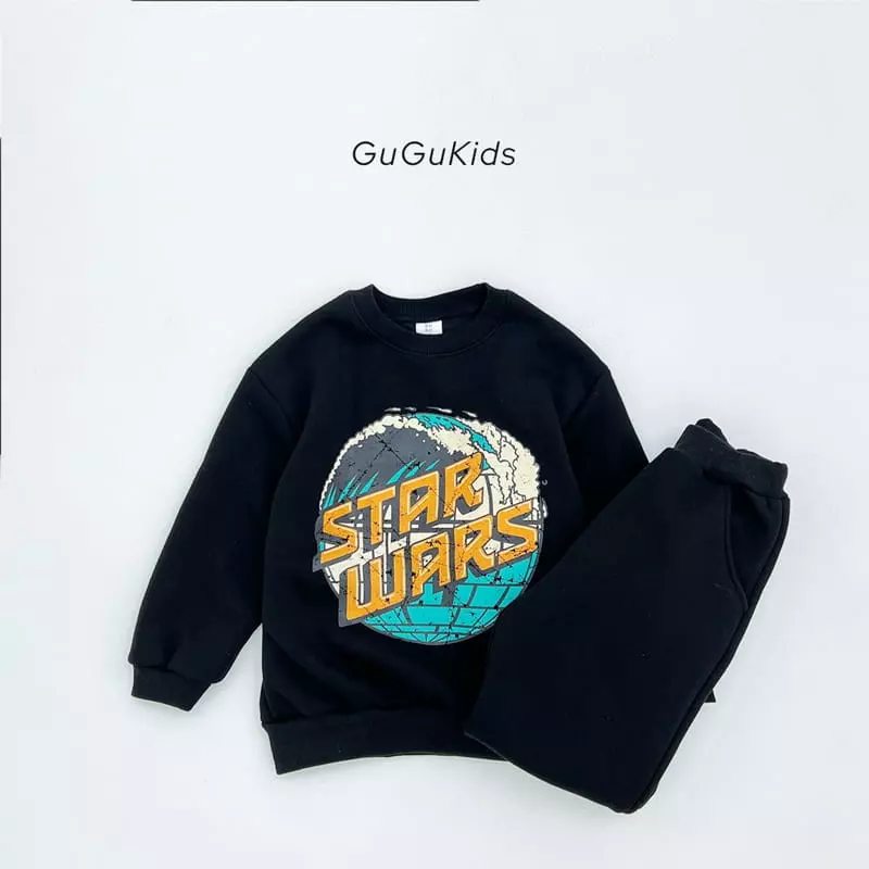 Gugu Kids - Korean Children Fashion - #stylishchildhood - Star Wars Top Bottom Set - 7