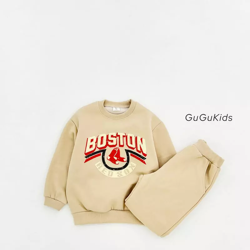 Gugu Kids - Korean Children Fashion - #stylishchildhood - Boston Top Bottom Set - 3