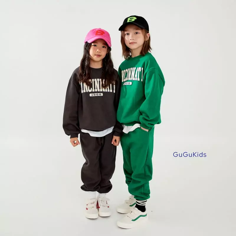 Gugu Kids - Korean Children Fashion - #todddlerfashion - Sinine Top Bottom Set - 6
