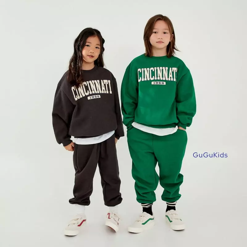 Gugu Kids - Korean Children Fashion - #toddlerclothing - Sinine Top Bottom Set - 7
