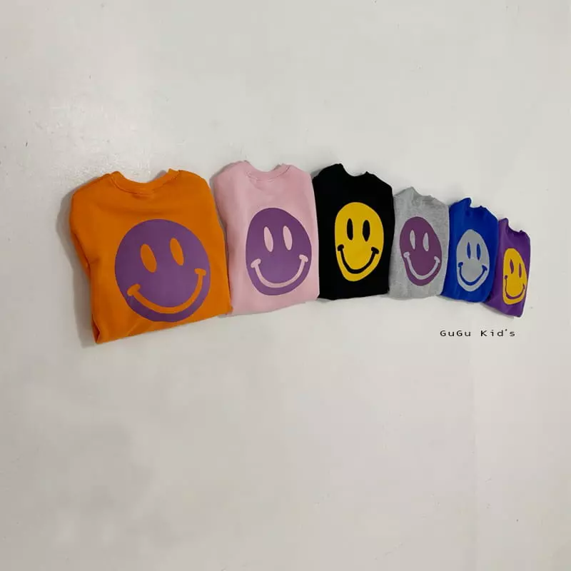 Gugu Kids - Korean Children Fashion - #todddlerfashion - Smile Top Bottom Set - 4