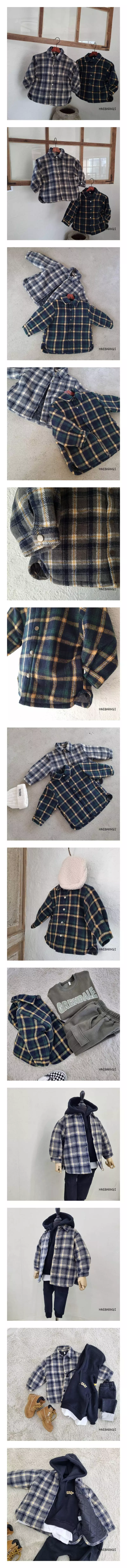 Haebaragi - Korean Children Fashion - #designkidswear - Check Bonding Jacket