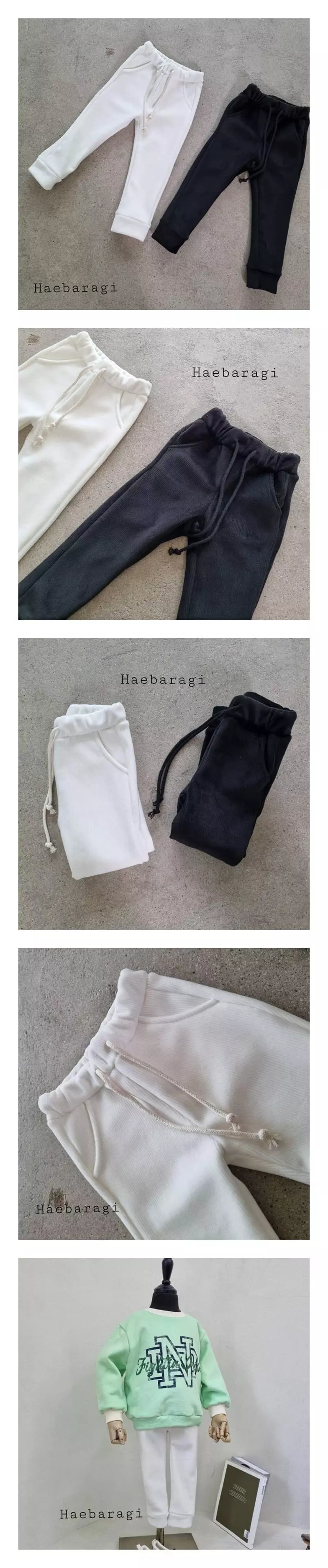 Haebaragi - Korean Children Fashion - #fashionkids - String Jeggings