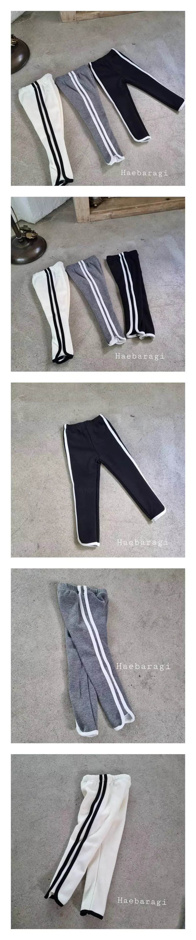 Haebaragi - Korean Children Fashion - #littlefashionista - Mink Line Leggings