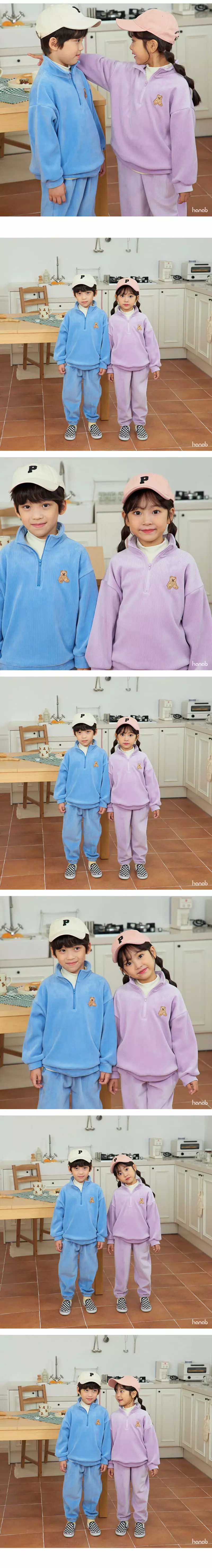 Hanab - Korean Baby Fashion - #babyboutique - Rib Top Bottom Set - 2