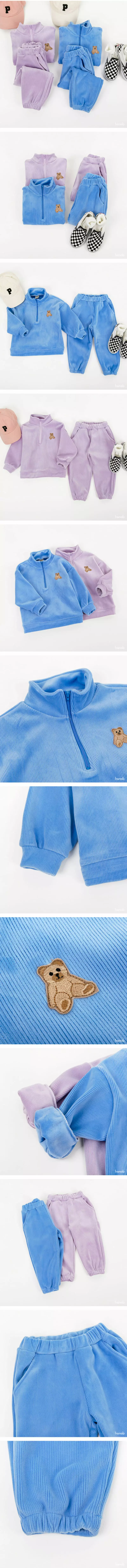 Hanab - Korean Baby Fashion - #babyboutiqueclothing - Rib Top Bottom Set - 3