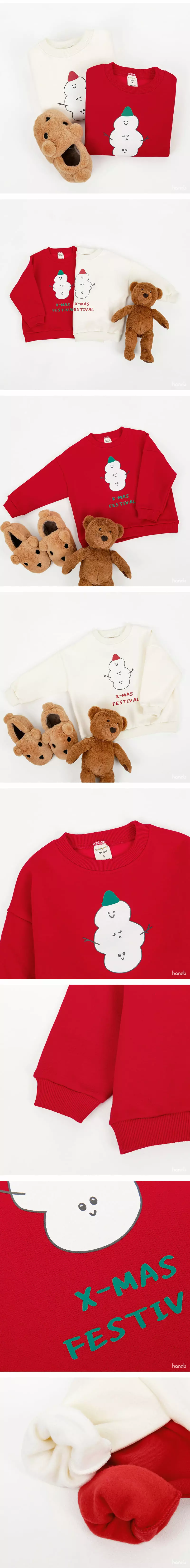 Hanab - Korean Children Fashion - #childofig - Snow Man Sweatshirt - 3